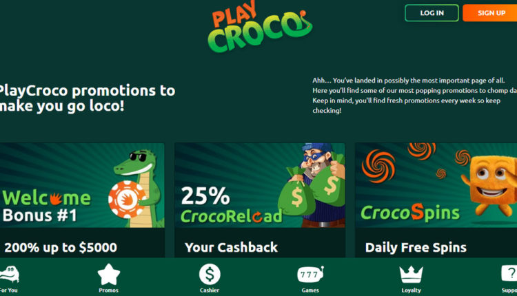 Playcroco Casino 5000$ Coupon Code & mas promociones