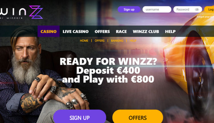 Winzz Casino 400 EUR Bono de bienvenida & tiradas gratis