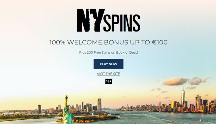 Nyspins Casino 200 giros gratis & 100 EUR Bonus