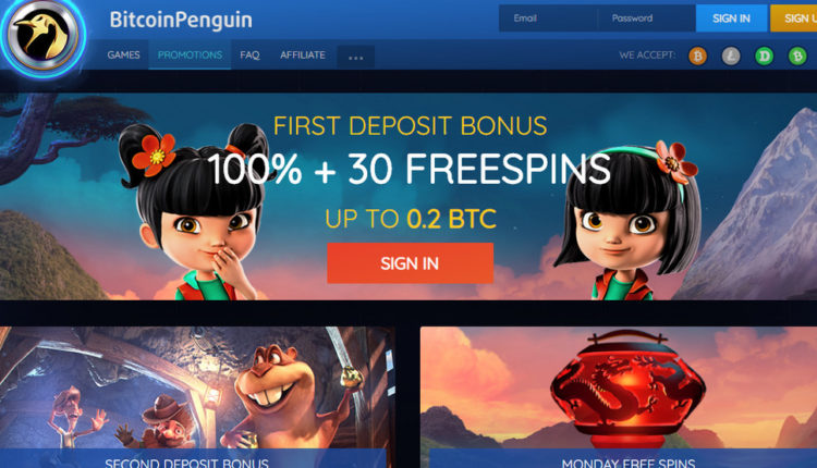 Bitcoinpenguin Casino 30 giros gratis & Bitcoin Bonus