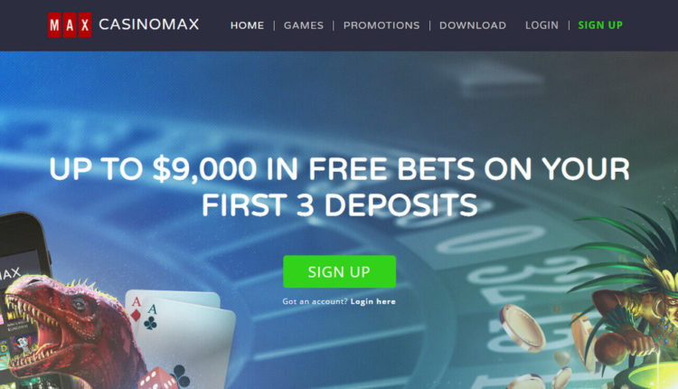 Casinomax 30$ Sin depósito bonus