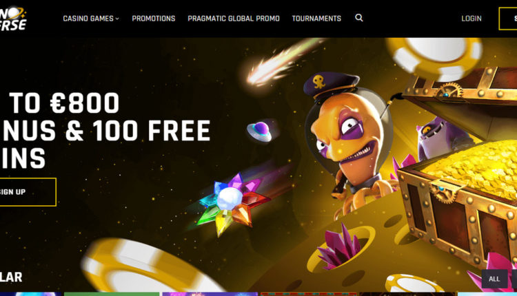 Casinouniverse 100 giros gratis & 800 EUR Bono de bienvenida