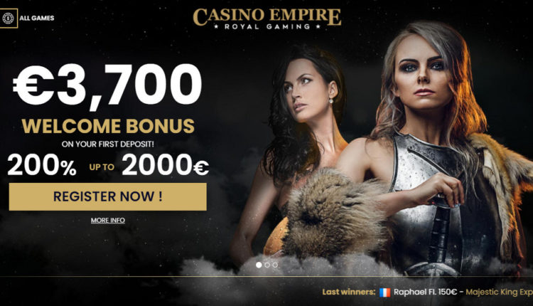 CasinoEmpire 200% up to 2000 EUR Bônus de Boas Vindas