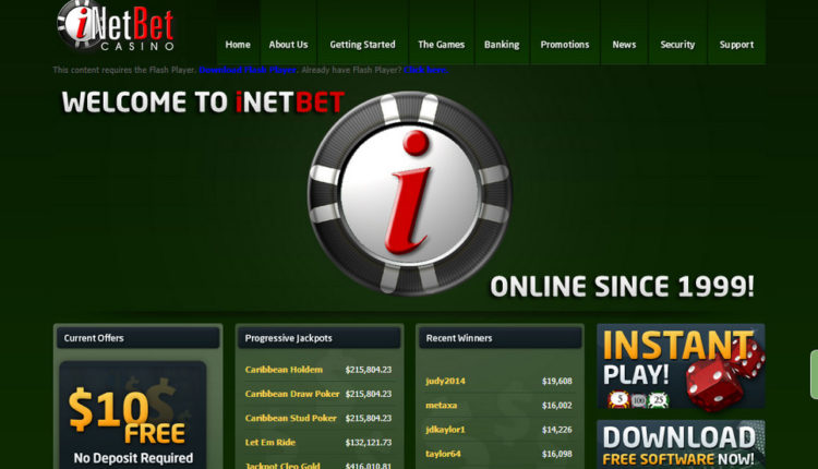 Inetbet Casino 10 USD Código promocional para nuevos jugadores