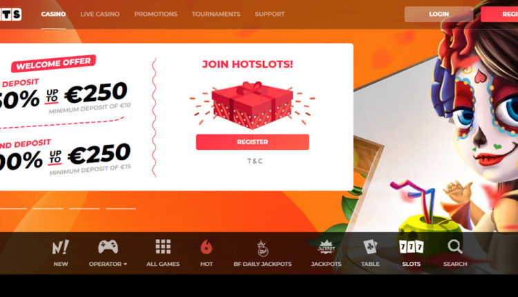 HotSlots Paquete de Bienvenida 150% & 200% up to €500