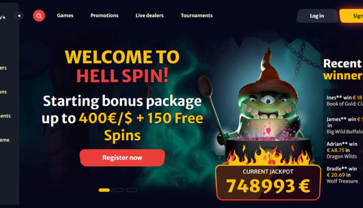 HellSpin 150 Tiradas gratis & 400 EUR Bonus